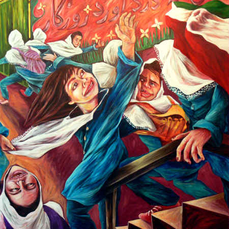 نمایشگاه نقاشی‌های ساغر دئیری با عنوان «آن مرد با اسب نیامد» در گالری طراحان آزاد 