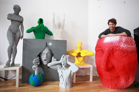 نمایشگاه هنر آجری با استفاده از لگوهای اسباب بازی